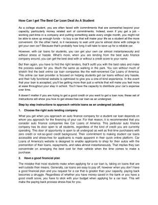How Can I get The Best Car Loan Deal As A Student.pdf