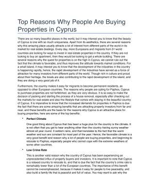 Top Reasons Why People Are Buying Properties in Cyprus.pdf