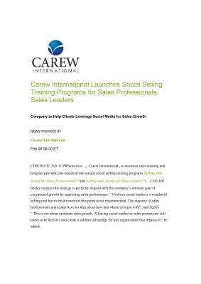 Press Release- Carew International.pdf