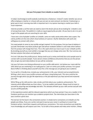 Use LinkedIn to get hired online as freelancer.pdf
