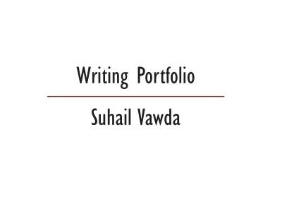 Suhail Vawda - Writing Portfolio.pdf