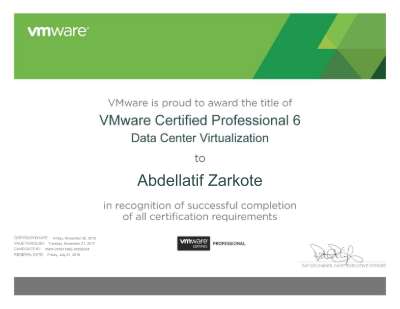 VMware Certified Professional 6 - Data Center Virtualization certificate.pdf