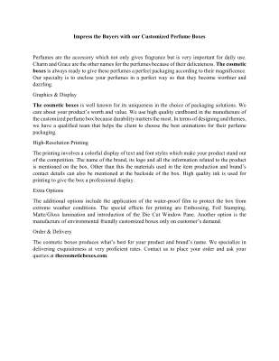 Impress the Buyers with the Customized Perfume Boxes.pdf