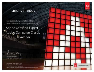 Adobe Certified Expert - Adobe Campaign Classic Developer certificate.pdf