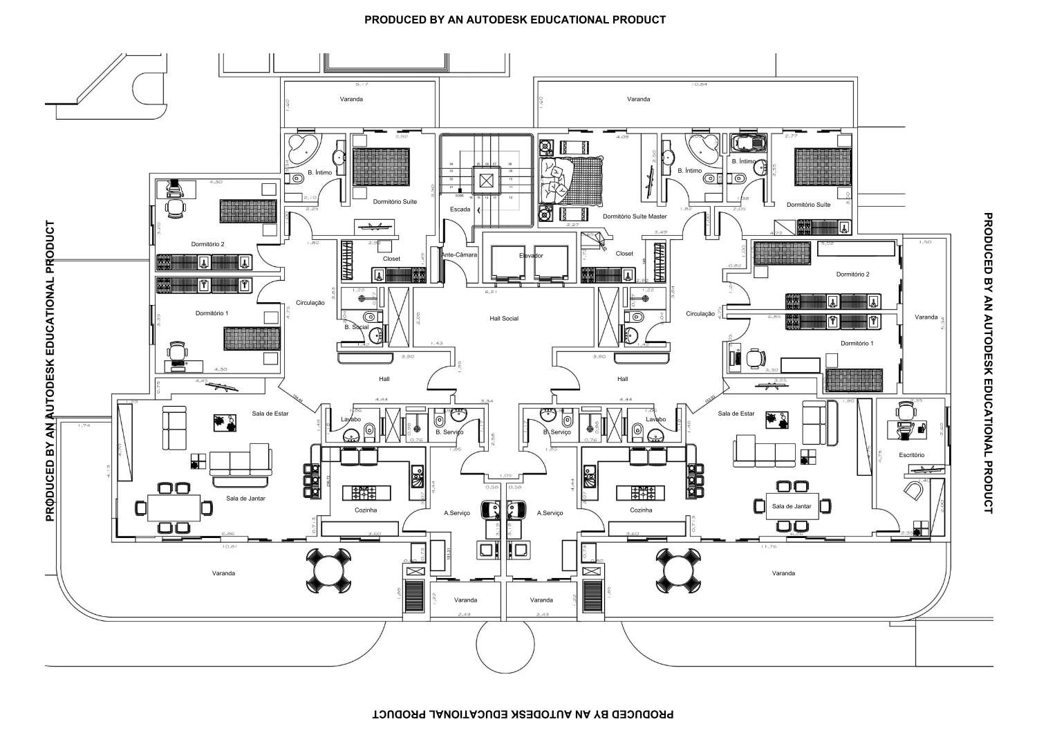 Projeto arquitetônico - Plantas baixas APs Tipos I.pdf