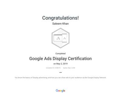 Google Ads Display Certification _ Saleem Khan.pdf