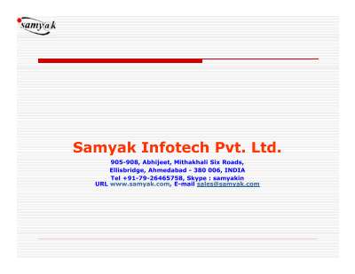 Samyak - Company Introduction, Product & Solution Overview.pdf