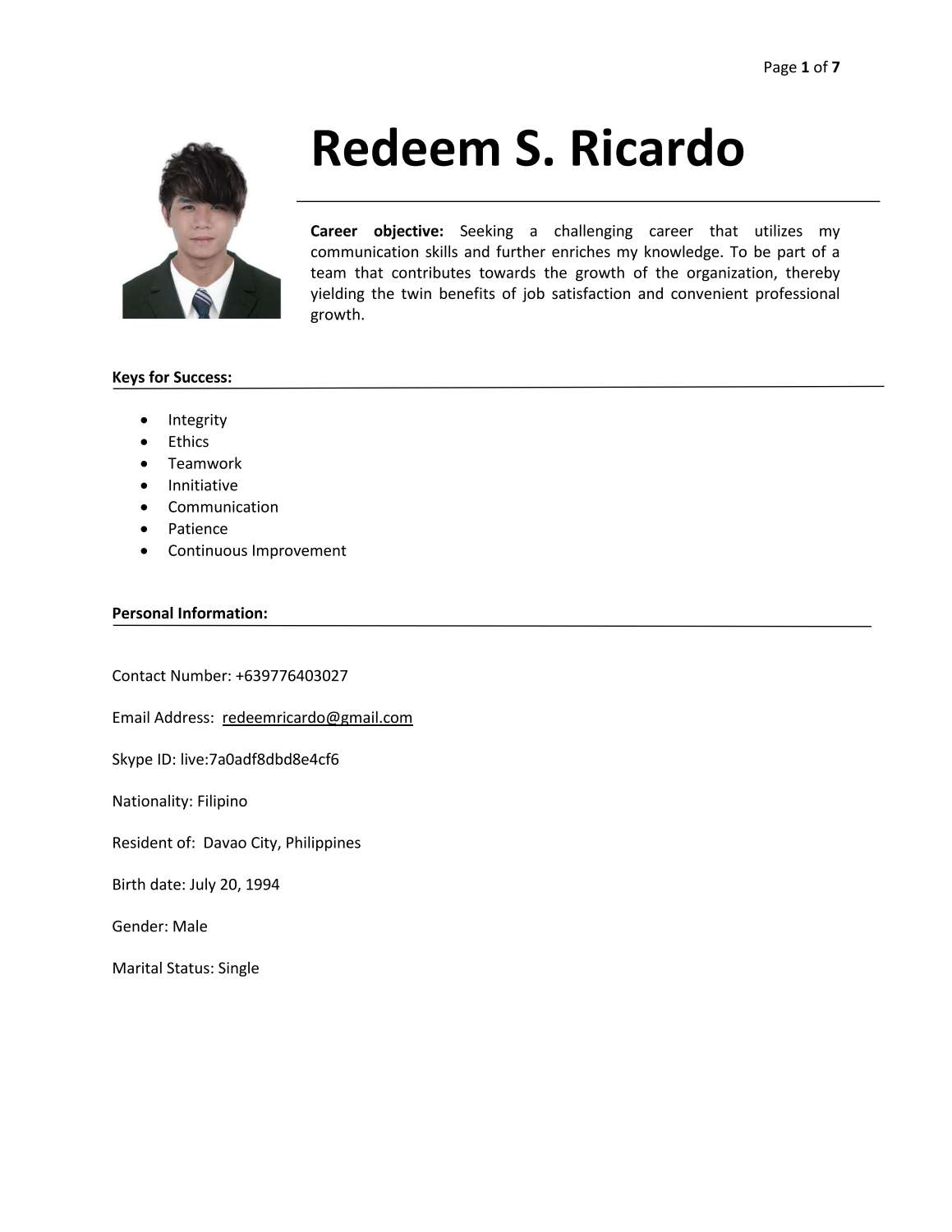 Resume_RICARDO, Redeem.pdf