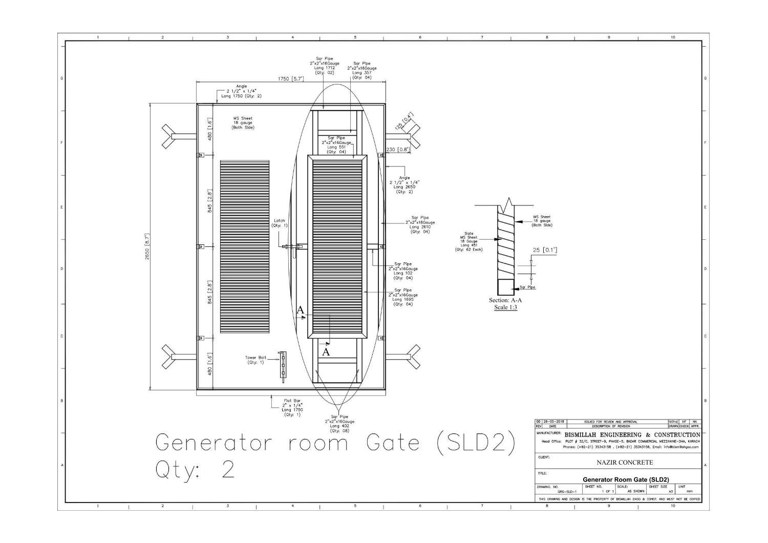 Generator Room Gate (SLD2) 2 Panal --Model.pdf