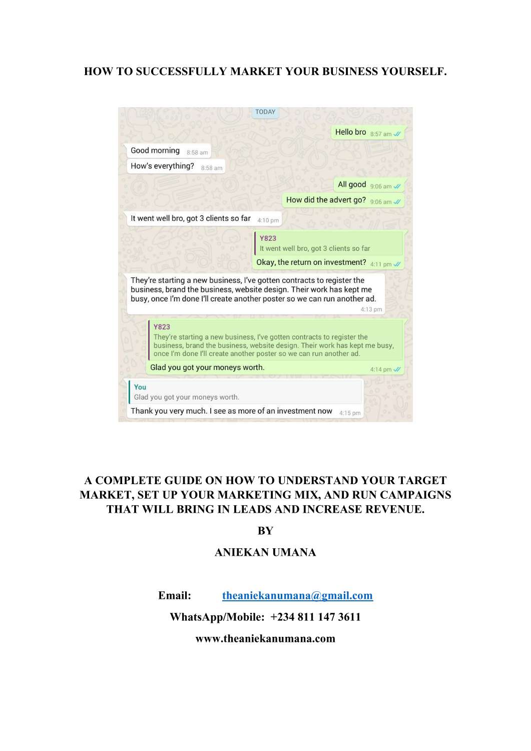 HOW TO SUCCESSFULLY MARKET YOUR BUSINESS YOURSELF.pdf