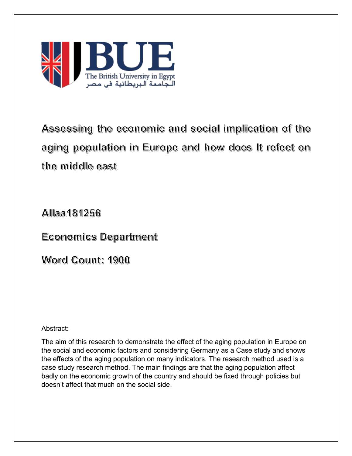 Allaa181256 - the aging population in europe and it's reflect on the middle east.pdf