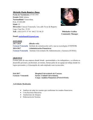 Curriculum Michelle Ramirez (michel Ramirez Duno) actualizado.pdf