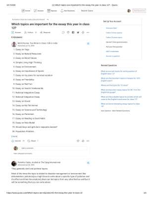 (1) Which topics are important for the essay this year in class 12_ - Quora.pdf