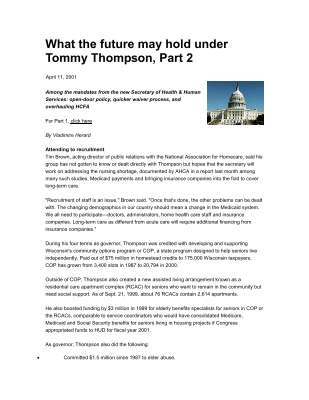 What the future may hold under Tommy Thompson - 2.pdf
