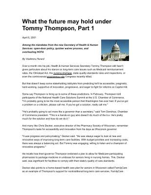 What the future may hold under Tommy Thompson.pdf