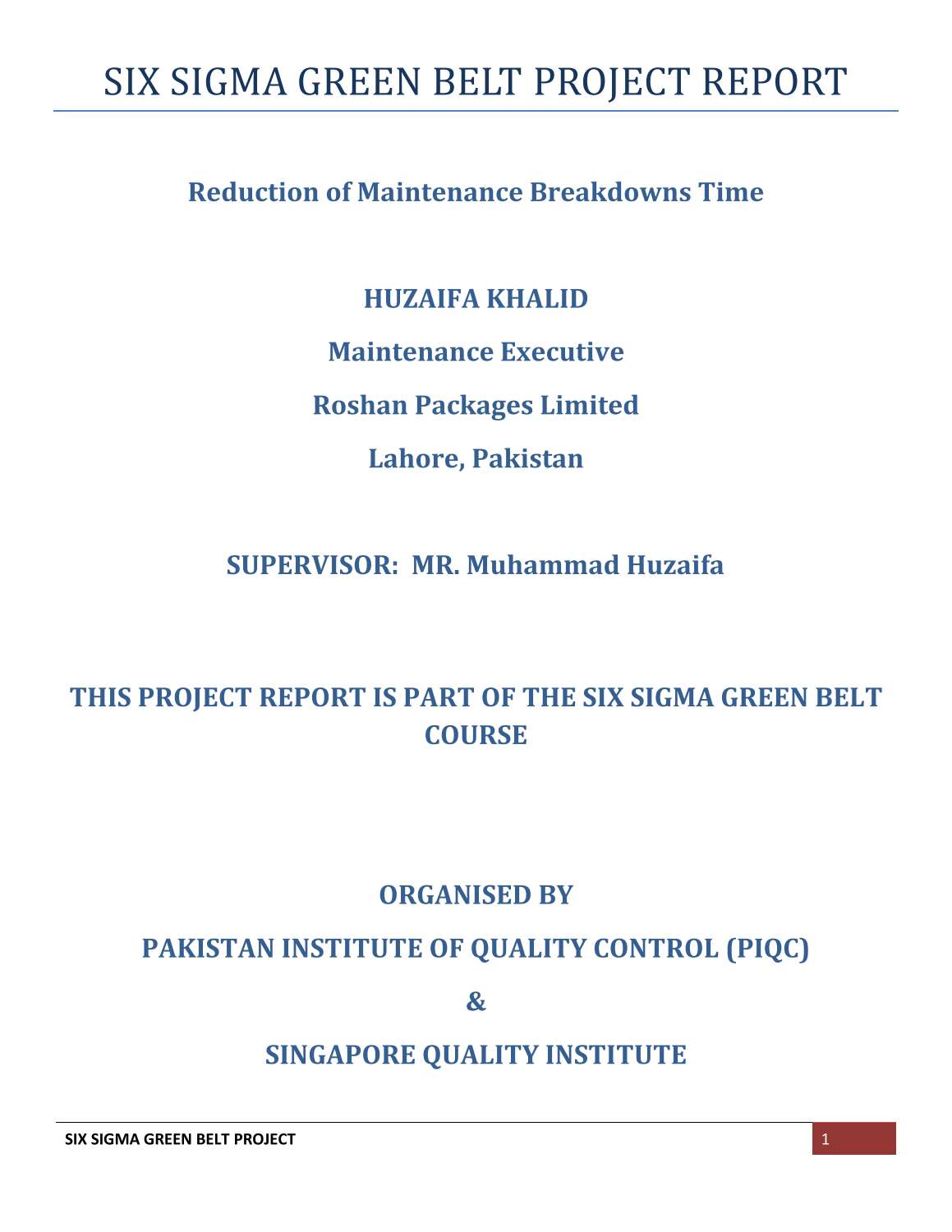 Lean Six Sigma project report.pdf