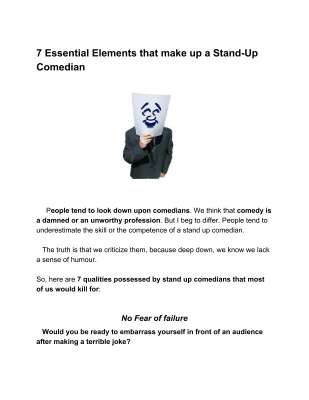 7 Essential Elements that make up a Stand-up Comedian.pdf