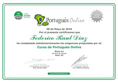 Certificado - Federico Raul Diaz - Portugues Online - A1.pdf