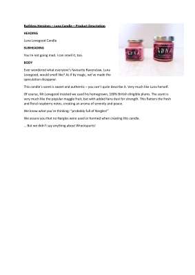 Ruthless Heroines - Luna [Candle] Product Description .pdf