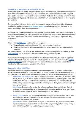 Common Reasons for a Dirty HVAC Filter.pdf