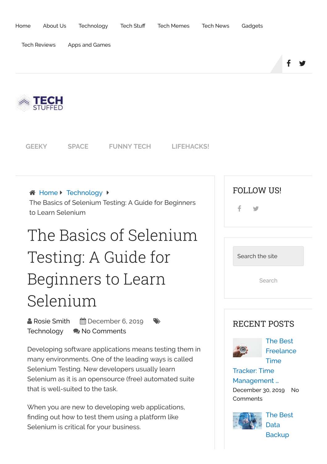 The Basics of Selenium Testing- A Guide for Beginners to Learn Selenium – Tech Stuffed.pdf