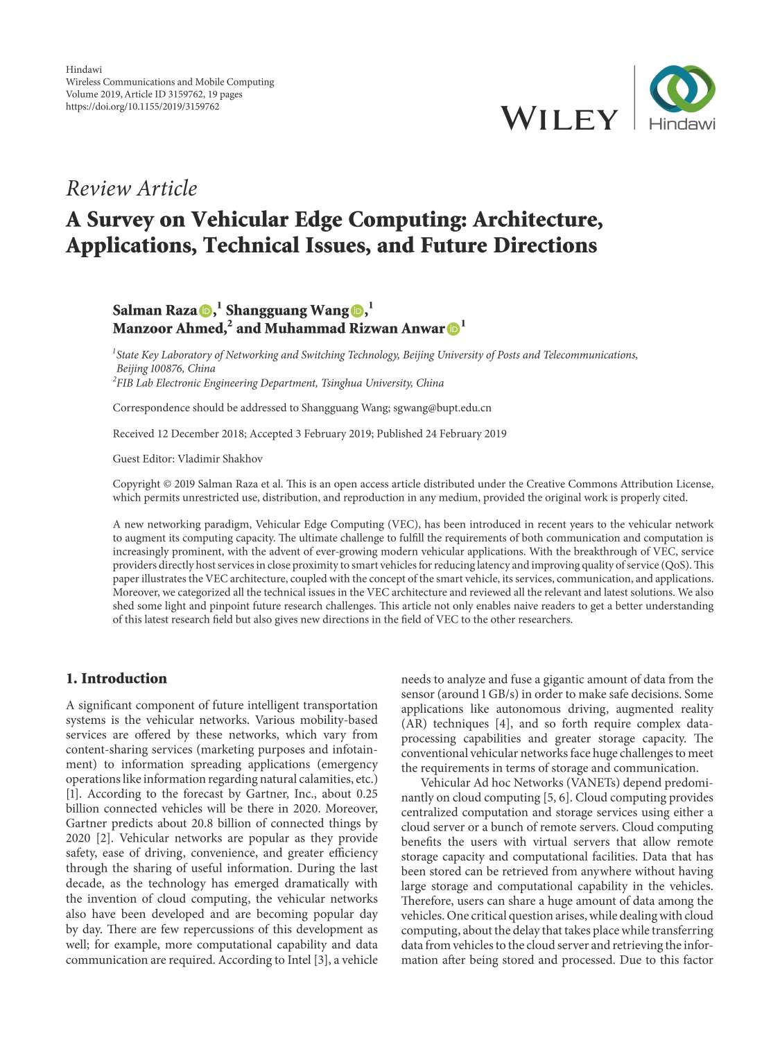 A Survey on Vehicular Edge Computing Architecture, Applications, Technical Issues, and Future Directions.pdf