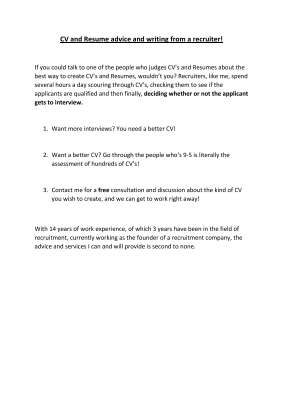 CV and Resume advice and writing from a recruiter!.pdf