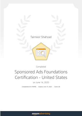 Amazon Sponsored ads Certification-Taimoor Shahzad.pdf