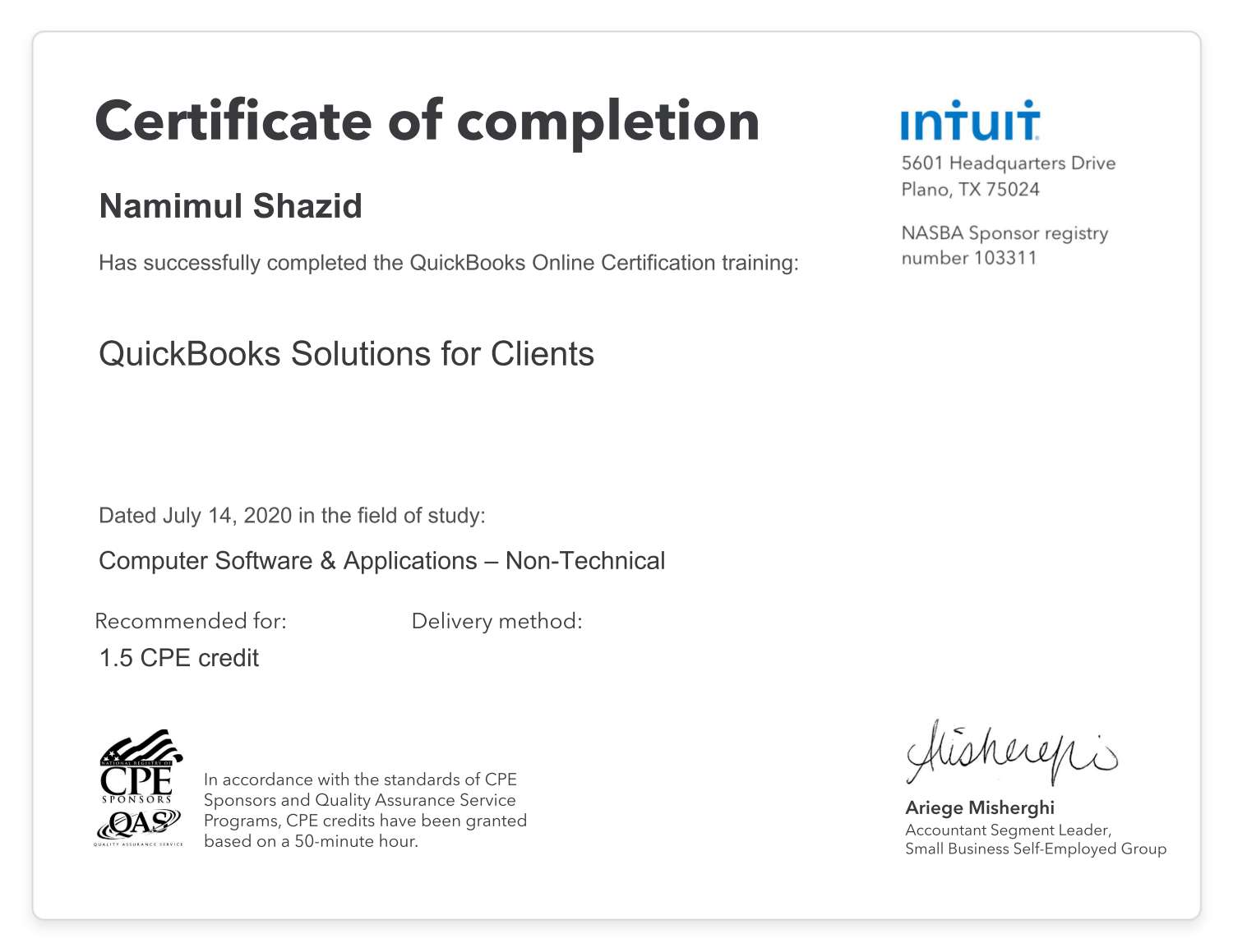 CPE credit - QuickBooksSolutionsforClients - Namimul Shazid (3).pdf