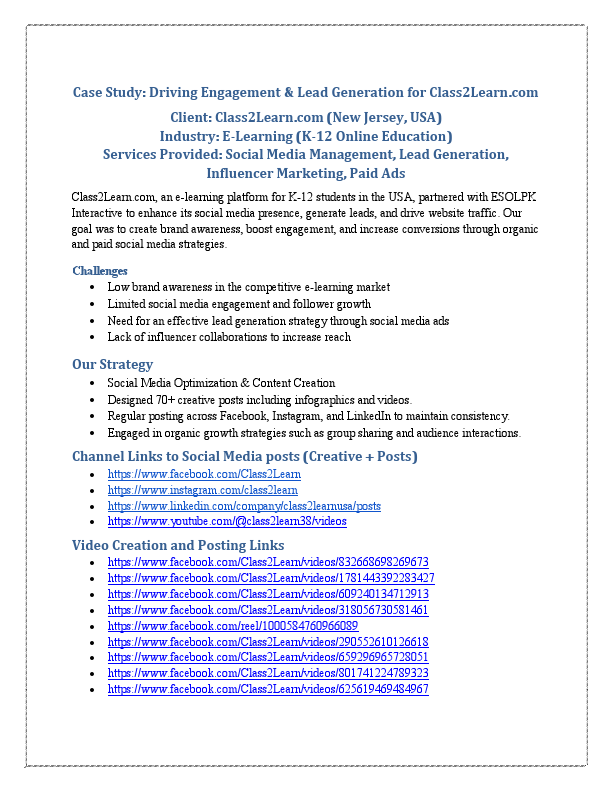 Class2Learn Social Media Case Study.pdf