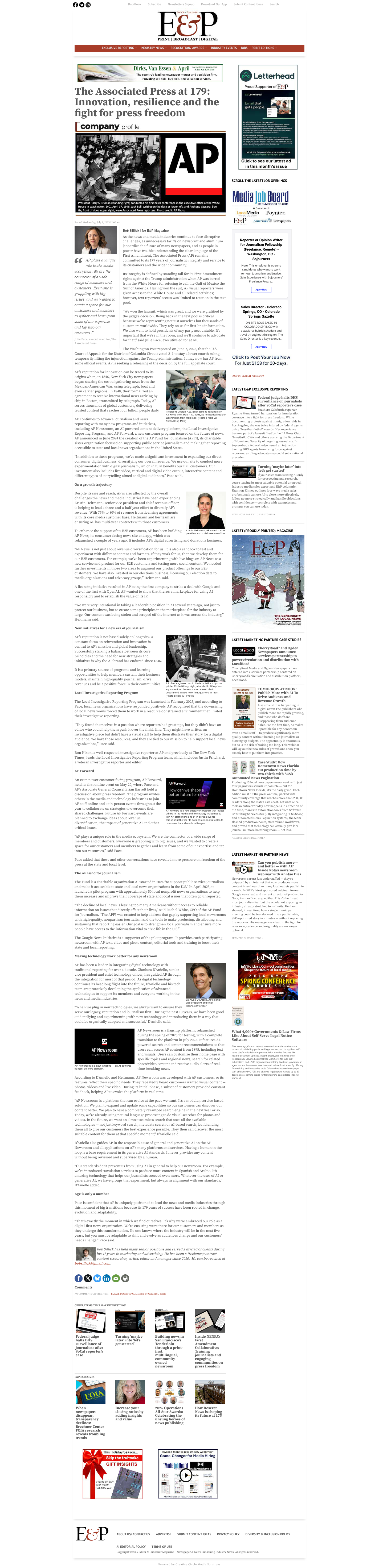 The Associated Press at 179_ Innovation, resilience and the fight for press freedom _ Editor and Pub.pdf