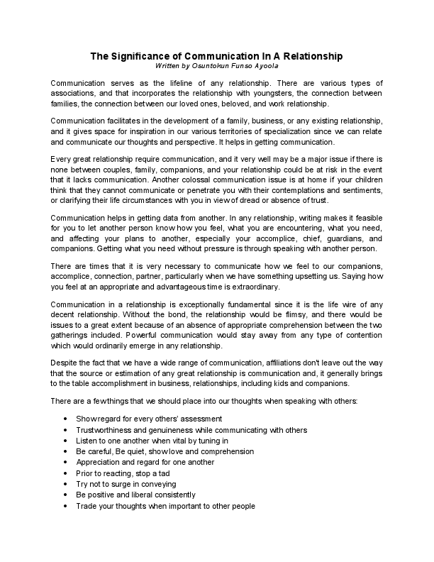 The Significance of Communication In A Relationship.pdf