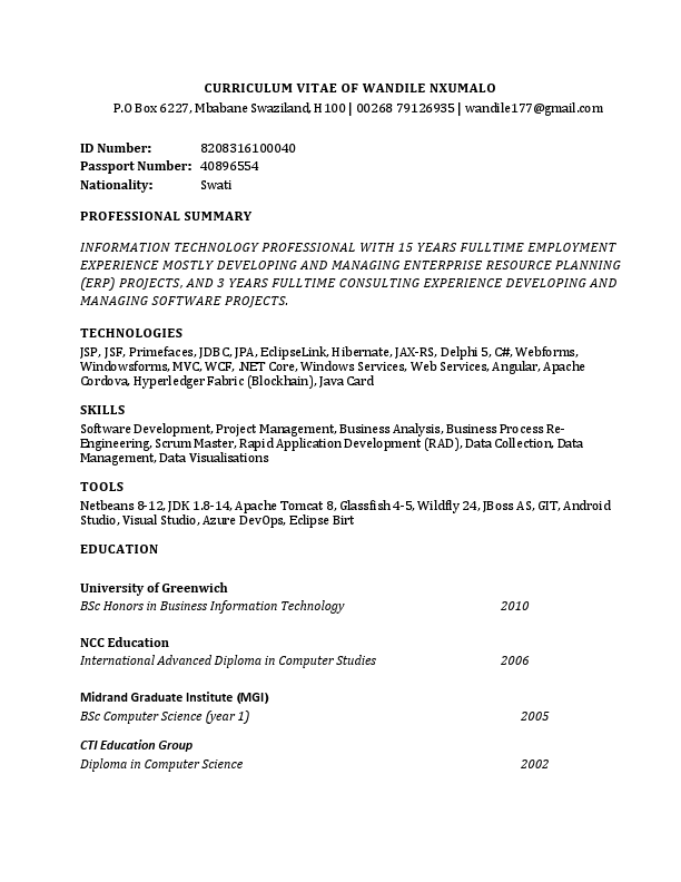 Curriculum Vitae - Wandile Nxumalo.pdf