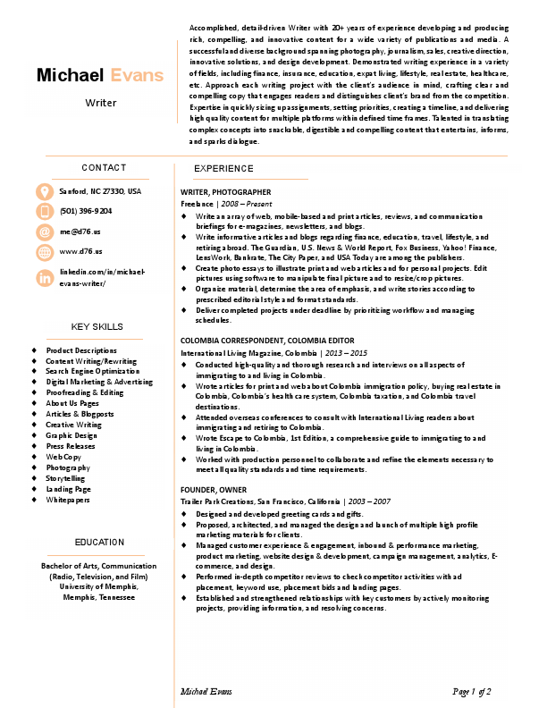 Michael Evans Resume- Writer.pdf