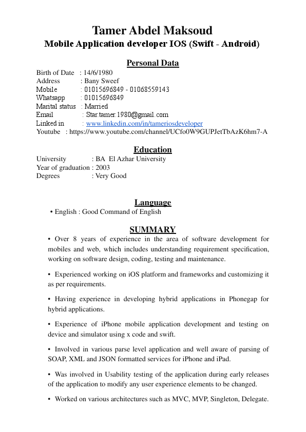 IOS Developer - Tamer Abdel Maksoud.pdf