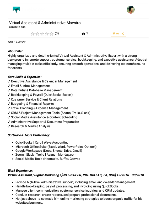 Virtual Assistant & Administrative Maestro by Ridwanul Haque _ Truelancer.pdf