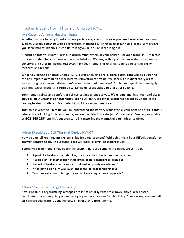 Heater Installation Thermal Choice HVAC.pdf