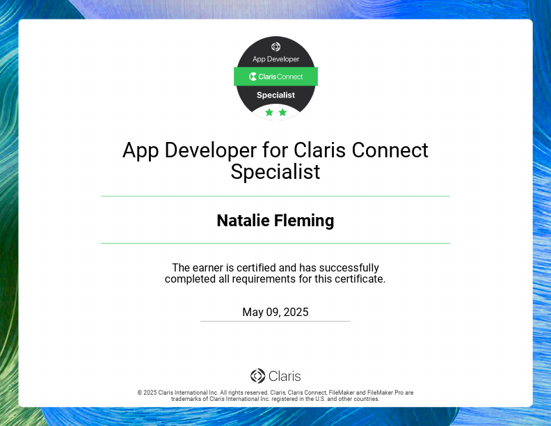 ClarisCertificate-Specialist Developer.pdf