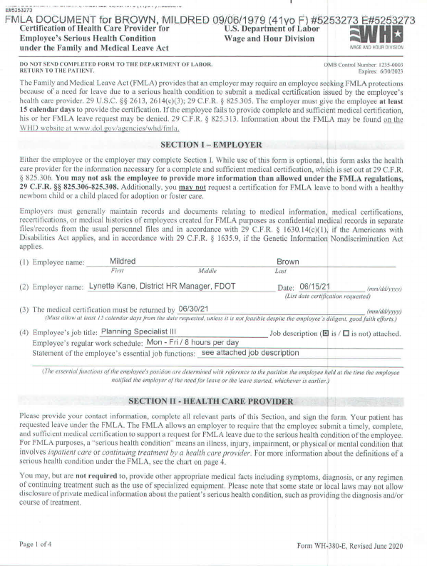 Mildred Brown FMLA 5253273.pdf