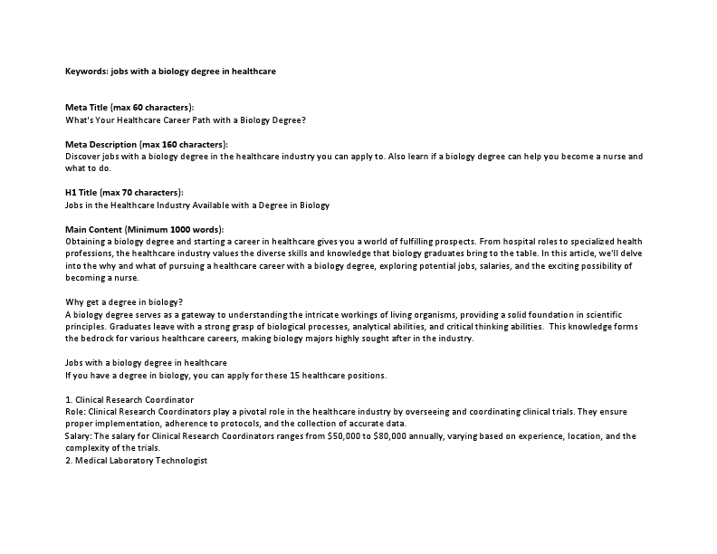 Jobs in the Healthcare Industry Available with a Degree in Biology.pdf