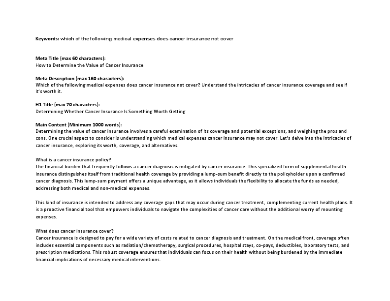 Determining Whether Cancer Insurance Is Something Worth Getting.pdf