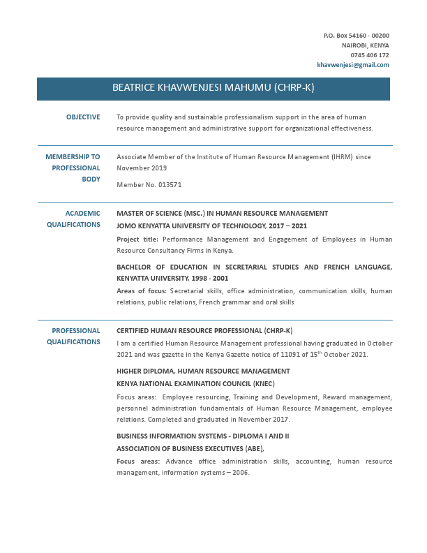 CV - Beatrice Khavwenjesi - 2024.pdf