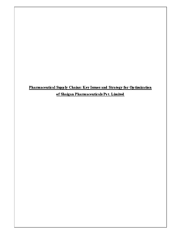 Pharmaceutical Supply chains Key Issues & Optimization Strategy.pdf