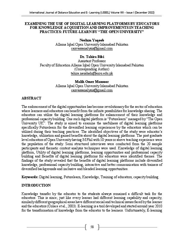 EXAMINING THE USE OF DIGITAL LEARNING PLATFORMS BY EDUCATORS FOR KNOWLEDGE ACQUISITION AND IMPROVEMENTS IN TEACHING PRACTICES FUTURE-LEARN BY “THE OPEN UNIVERSITY”.pdf
