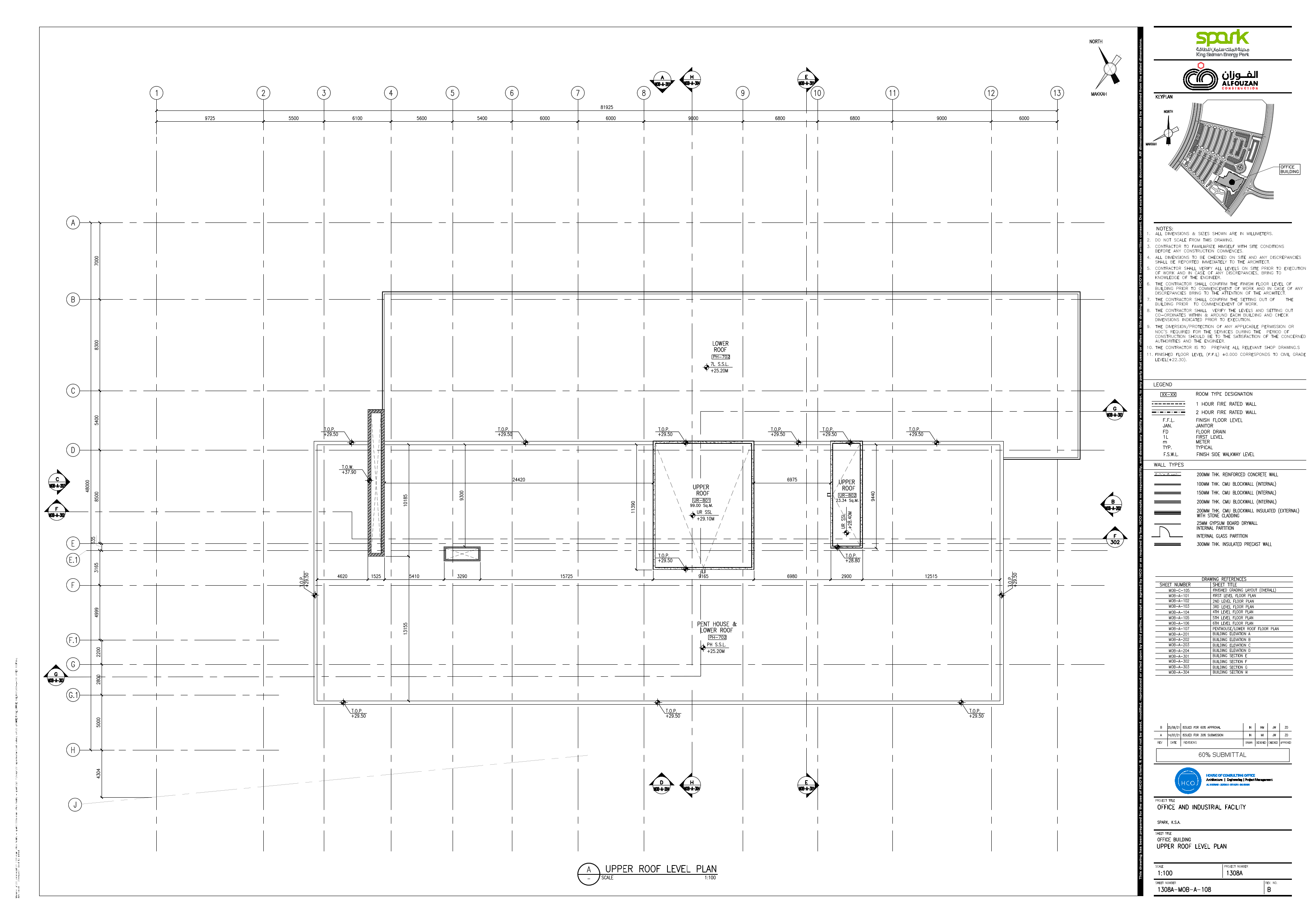 MOB-A-108 UPPER ROOF LEVEL PLAN.pdf