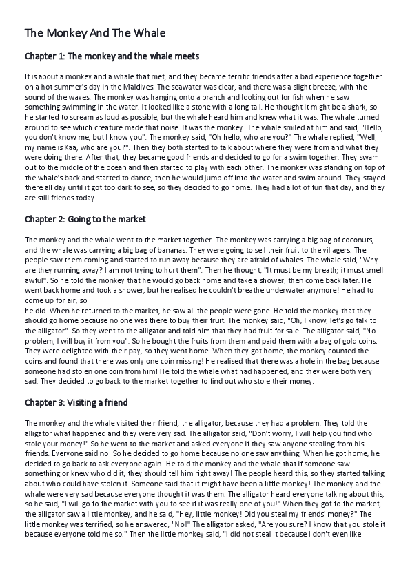 The monkey and the whale - Short Story.pdf