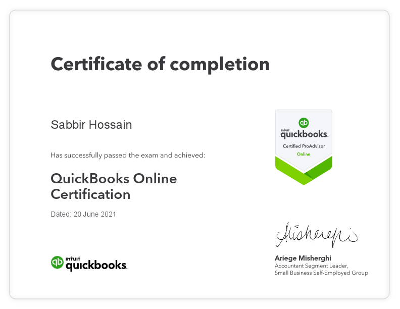 QuickBooksOnlineCertification - Sabbir Hossain.pdf