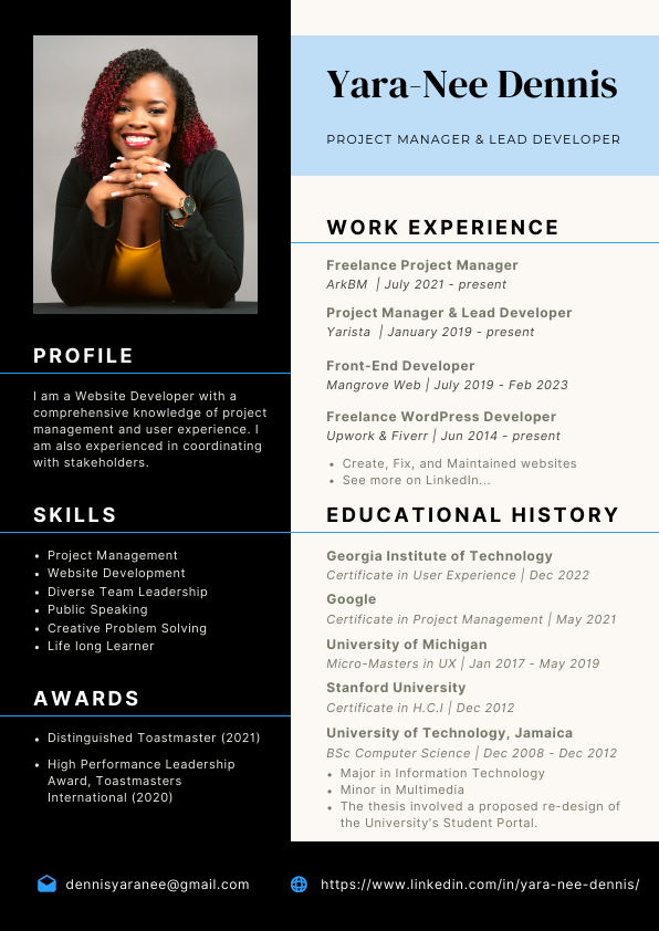 Project Manager and Lead Developer -  Yara-Nee Dennis.pdf