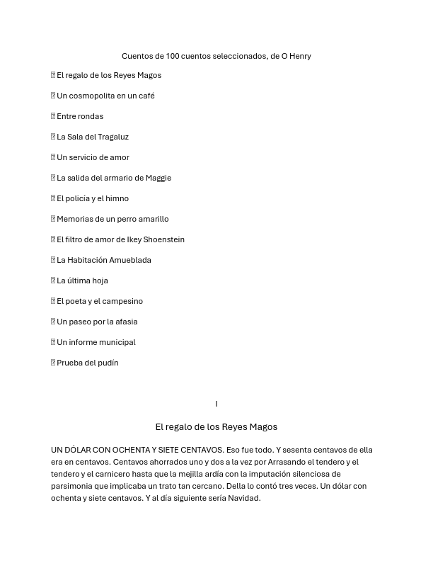 Short stories from 100 Selected Stories - Spanish completed.pdf