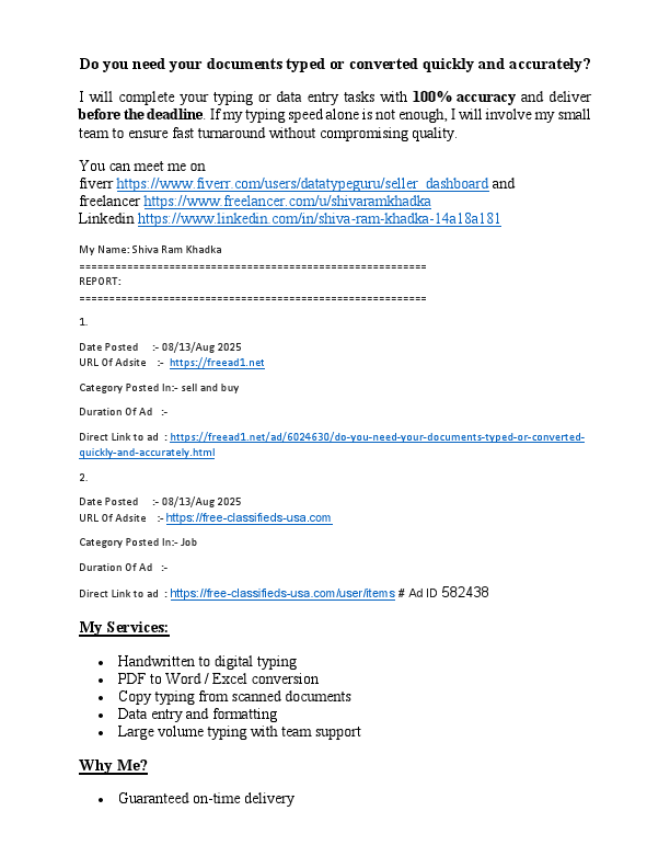 Do you wanna your documents typed or converted quickly and accurately.pdf